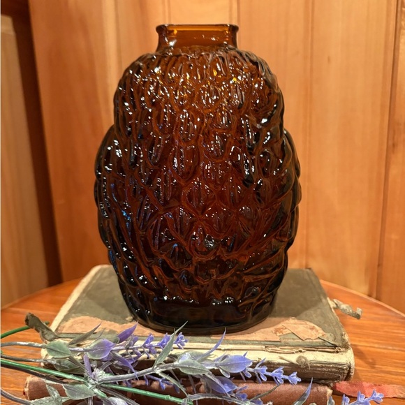 Amber Glass “Wise Ole Owl” bank - Picture 2 of 7